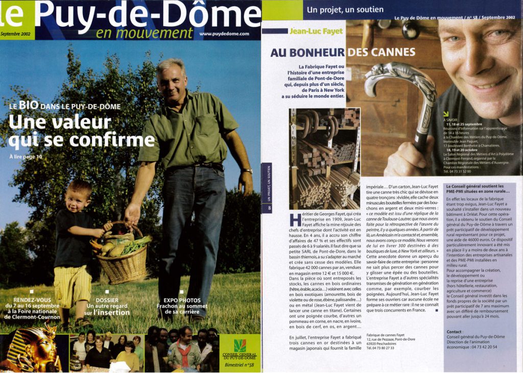 Le Puy de Dome en mouvement presse 2002
